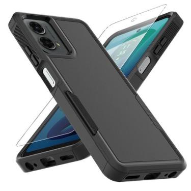 Imagem de Capa para celular yuanming Moto G 5G 2024 Heavy Duty Black