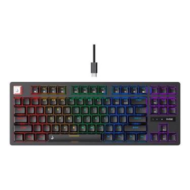 Imagem de Teclado Mecânico Gamer Rise Mode GM2 Pro Black RGB Rainbow Switch Oute