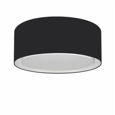 Imagem de Plafon Cilíndrico Duplo Vivare Md-3036 Cúpula Em Tecido 50x25cm - Bivolt Preto 127/220v