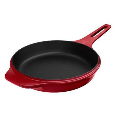 Imagem de Frigideira de Ferro Fundido Esmaltado Expert 26cm Electrolux, Vermelho