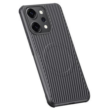 Imagem de Capa magnética preta, X9, FWYANZH para Oppo Find X9/X9pro, capa de telefone fina de textura de fibra de carbono minimalista capa de proteção contra quedas