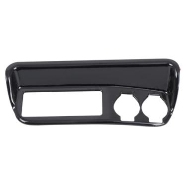 Imagem de Aunginsy Tampa de acabamento do painel do isqueiro do console central compatível com Toyota Tacoma 2011-2015 Console central painel de soquete de isqueiro moldura decorativa adesivo de proteção