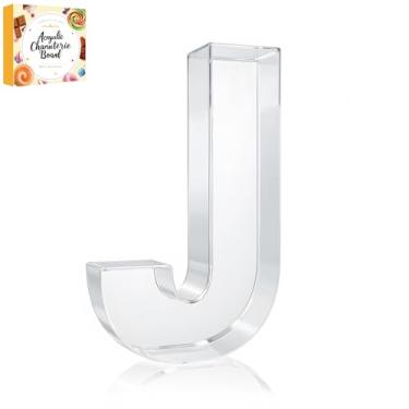 Imagem de Bandeja preenchível com letras de charcutaria acrílica de 25,4 cm, pratos de servir reutilizáveis em formato de número do alfabeto para tábua de charcutaria, frutas, doces, bolos, decoração de festa