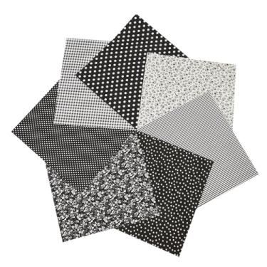 Imagem de letsinstyle 7 peças de tecido de algodão acolchoado com flores, pacotes de tecido acolchoado de algodão de 50 x 50 cm, lençóis quadrados de retalhos para artesanato feito à mão, decoração de festa em