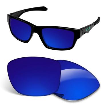 Imagem de Lentes de substituição de 1,5 mm compatíveis com óculos de sol Oakley Jupiter Squared OO9135, antiarranhões e resistentes a impactos - azul escuro polarizado