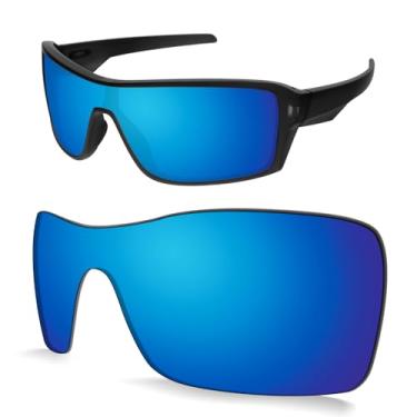Imagem de Biyxpiv Lentes de substituição de 1,5 mm compatíveis com óculos de sol Oakley Ridgeline OO9419, antirriscos, Azul gelo espelhado