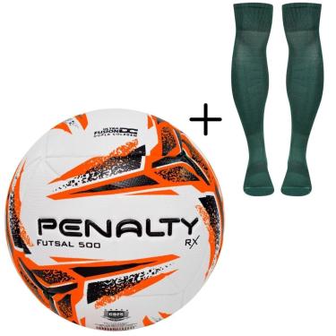 Imagem de Kit 01 Bola De Futsal Penalty RX 500 XXIII + 01 Meião Penalty Storm-Masculino