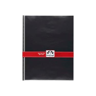 Imagem de Refil de estojo de apresentação de artista Picturesco Páginas - Mangas de polipropileno sem ácido 36 kg Divisor preto Arquivo de arte de armazenamento profissional para retratos e obras de arte [45 x 60 cm - Pacote com 5]