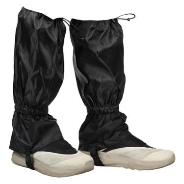 Imagem de YELARXI Polainas de perna, polainas de neve para caminhadas à prova d'água ajustáveis e leves para botas de neve com alça para os pés - Adequado para (sapatos de neve/caminhada/caça/escalada), 45,7 cm