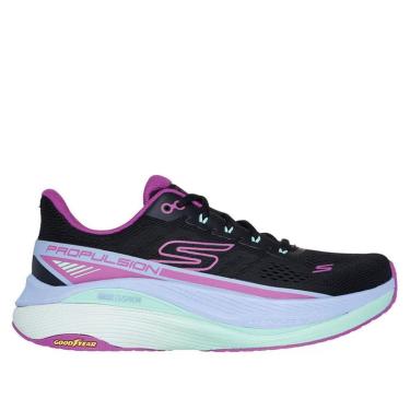 Imagem de Tênis Feminino Skechers Max Cushioning Propulsion Preto/Roxo-Feminino