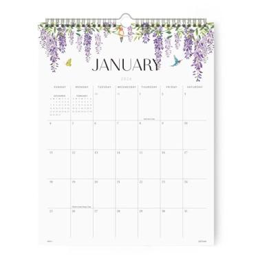 Imagem de Jotsome Calendário de parede 2025-2026, calendário de parede mensal acadêmico de julho de 2025 a dezembro de 2026 28,4 x 36 cm, decoração de parede para casa e escritório, planejamento fácil (florais