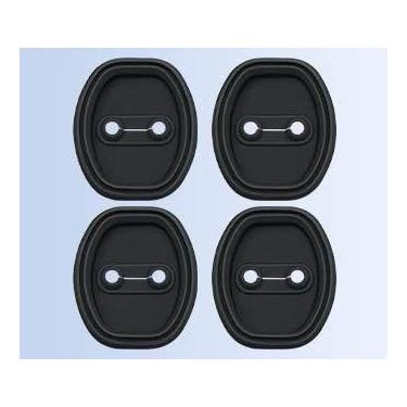 Imagem de Kit 4 Peças Protetor Anti Impacto para Porta de Carro – Amortecedor Borracha Universal Anti Colisão e Redutor de Ruídos (Preto)
