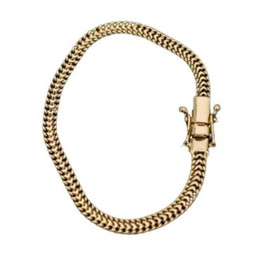 Imagem de Pulseira Lacraia Trava Duplo De Moeda Antiga Nao Descasca