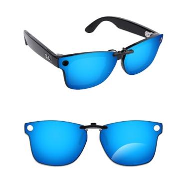 Imagem de Alphax Óculos de sol polarizados para uso externo com proteção UV para óculos inteligentes Ray-Ban Meta Wayfarer RW4012 50 mm - Opções, Azul