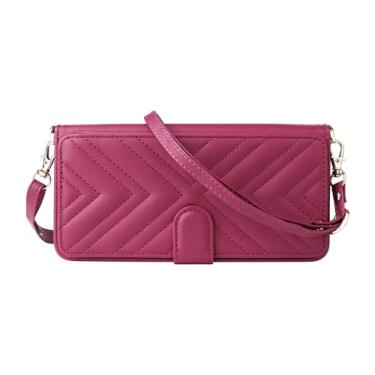Imagem de Capas Compatível com Umidigi G100 5G 2025,PU caso de telefone de couro Flip com slots de cartão,Design multifuncional,Uso como um saco Crossbody e saco de sling.-Rose Red