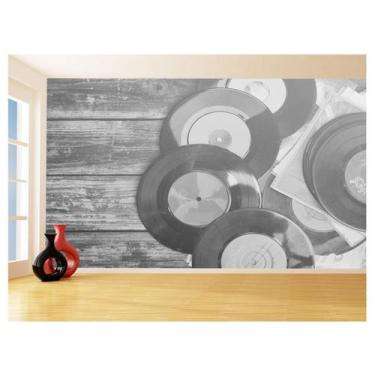 Imagem de Papel De Parede 3D Música Vinil Antigos MUS61 1,75X2,0M - Você Decora