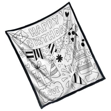 Imagem de Manta De Colorir Adulto,Lavável Macia Decoração Doméstica - Colorir Própria Manta De Sofá | Para Sala De Aula Festa Sala De Estar Camping Família Meninos Meninas Amantes De Arte