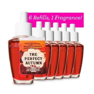 Imagem de Bath and Body Works, pacote com 6, The Perfect Autumn Wallflowers Fragrance Refill 23 g.