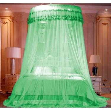 Imagem de Mosquiteiro Gigante Cama Casal/King/Queen C/Elástico | Renda | Proteção Total Contra Mosquitos(verde)