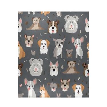 Imagem de Blueangle Cobertor de cachorro de desenho animado super macio e quente, 127 x 152 cm, leve para todas as estações, cobertor aconchegante para cama, sofá, sofá, fácil de cuidar (32)