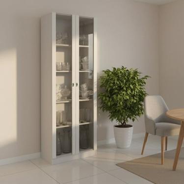 Imagem de Cristaleira 2 Portas de Vidro e 4 Prateleiras Catarina Branco