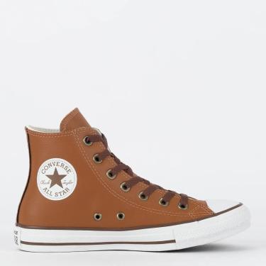 Imagem de Tênis Converse All Star Chuck Taylor Couro Alto Unis. Casca de Nozes Cor:;Tamanho:41;Gênero:Unissex-Unissex