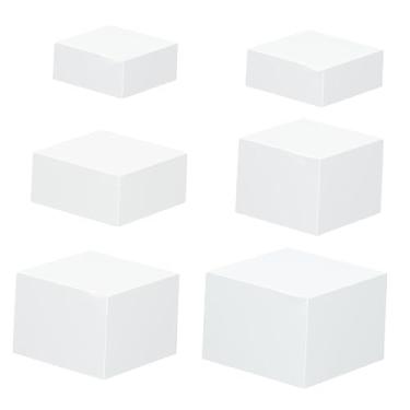 Imagem de Ioensy Caixa Expositora em Formato de Cubo com 6 Peças, Suporte para Alimentos, Decoração de Festas e Buffets, Base Vazada de 5 Lados, Ideal para Fotografia, Style B