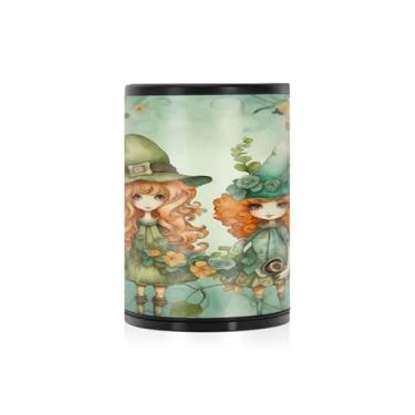 Imagem de Wassud Cinzeiro de carro de liga de alumínio para duas meninas com tampa, à prova de cheiro, à prova de vento, cinzeiro de viagem para SUV, caminhão, escritório, casa