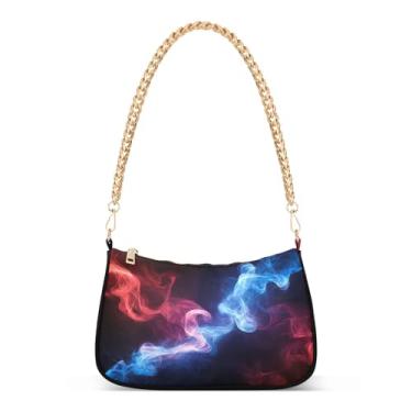 Imagem de STAYTOP Bolsas de ombro femininas para gelo e fogo, mini bolsa clutch com fecho de zíper