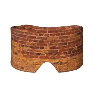 Imagem de Máscara protetora para olhos e orelhas com estampa de fundo de parede de tijolos industriais, respirável, ajustável, blecaute, confortável