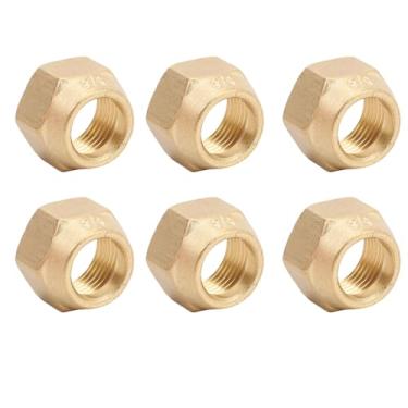 Imagem de KUIDAMOS Porca de Alargamento de Bronze Engrossada 5/8 Polegada Encaixe para Tubos de Cobre de Ar Condicionado 10 Peças para Aplicação Versátil