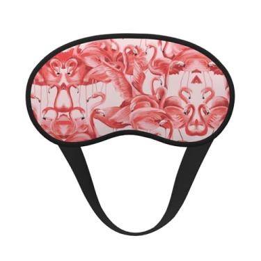 Imagem de Máscara de dormir blackout com estampa de flamingo, máscara para os olhos, leve, macia, para dormir, meditação, viagem, ioga