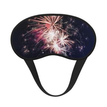 Imagem de Máscara de dormir blackout com estampa de fogos de artifício explosão, máscara para os olhos, leve, macia, para dormir, meditação, viagem, ioga