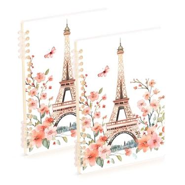 Imagem de Burbuja Cadernos com nome, papel pautado universitário A5 com 60 folhas, fichário para escritório, 2 unidades