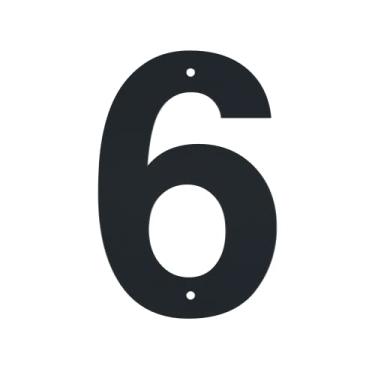 Imagem de Número Residencial de Aço Preto 6-1 Peça