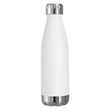 Imagem de VEGOND Garrafas de água de aço inoxidável de 500 ml, garrafa de água esportiva de metal reutilizável mantém a bebida quente e fria, livre de BPA, garrafa de água isolada em forma de cola a vácuo para acampamento e academia, 1 pacote