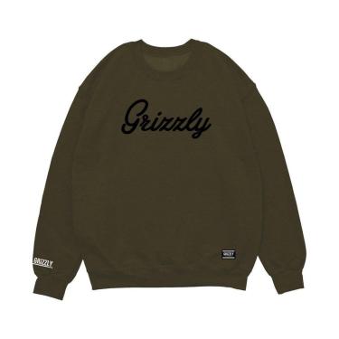 Imagem de Moletom Grizzly Script Logo Crewneck Masculino-Masculino