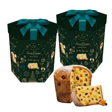 Imagem de Kit 2 Panetones Gourmet Frutas Especiais Santa Edwiges 908g - 11753, F