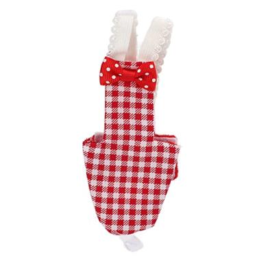 Imagem de Pássaro Fralda Grade Vermelha Ajustável Padrão Papagaios Piloto Terno Algodão Material para Macaw Budgies Periquito XS S M L Tamanhos Elegante Confortável Gancho Loop Design Inner (S Plaid vermelho)