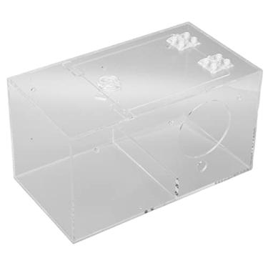 Imagem de Zerodis Caixa de Nidificação de Pássaros Em Acrílico Transparente Com Poste de pé, Interior Acolchoado para Todas As Estações, Gaiola Incubadora, Abrigo de Animais (Tamanho grande 1,69 x 9,06 pol.)