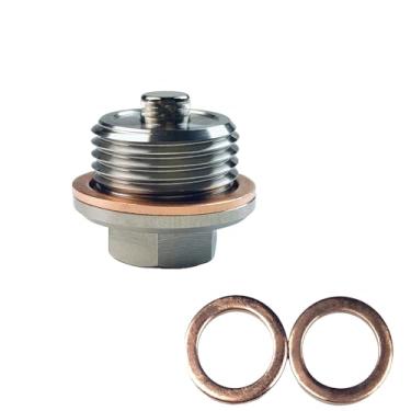 Imagem de LIDABATON Parafuso de drenagem de óleo magnético forte, plugue de drenagem de aço inoxidável M24 × 2, compatível com BMW Motorcycle F650GS F700GS F800GS parafuso de drenagem de óleo.
