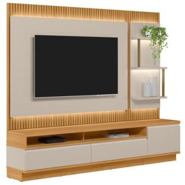 Imagem de Rack Para Sala Com Painel Para Tv 70 Pol Led 238cm Spencer L05 Tauari 