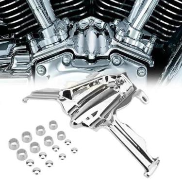 Imagem de Chrome tappet/levador bloco acento capa para harley twin cam street gl