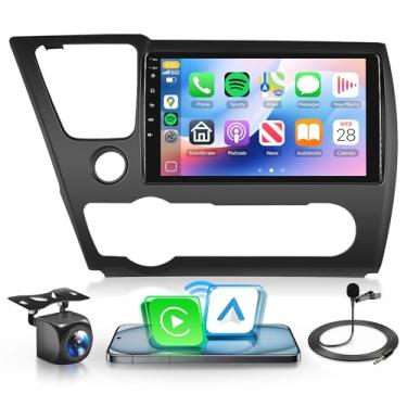 Imagem de Chip Snapdragon Android 15 Qual-comm [8 núcleos 4G + 64G] para Honda Civic 2013 2014 2015 2016 2017 rádio de carro, carplay sem fio, Android Auto, 5GWiFi + GPS, tela sensível ao toque de 9 polegadas