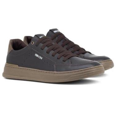 Imagem de Sapatênis Masculino Ferracini 24h Casual Gold Couro Cadarço Elástico FR2074 Cor:;Tamanho:42-Masculino