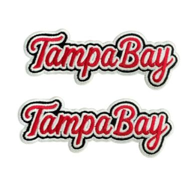 Imagem de B-Sheep 2 peças Tampa Bay Letters Patch futebol bordado ferro em adesivos para decorar roupas de artesanato