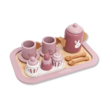 Imagem de Brinquedo De Madeira Kit Chá Da Tarde Rosa Büp Baby