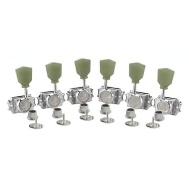 Imagem de Tarraxas Padrão Vintage Tulipa Cromada Com Trava Para Guitarra Les Paul 3+3