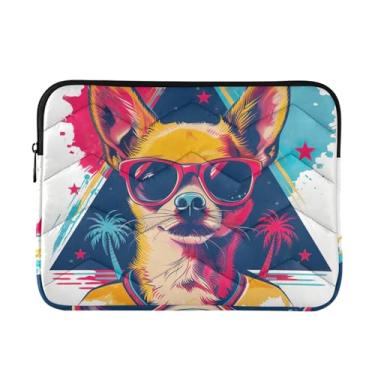 Imagem de Adorável Chihuahua Capa protetora de computador durável, capa de viagem para laptop, bolsa fina para laptop para mulheres de 13 a 14 polegadas