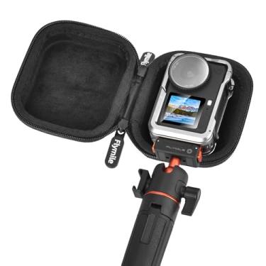 Imagem de Flymile Estojo de transporte Action 6 (para gaiola) + protetor de tela para DJI Osmo Action 6, bolsa pequena, PU, rígida, viagem, portátil, filme de vidro temperado, capa protetora para lente kit de